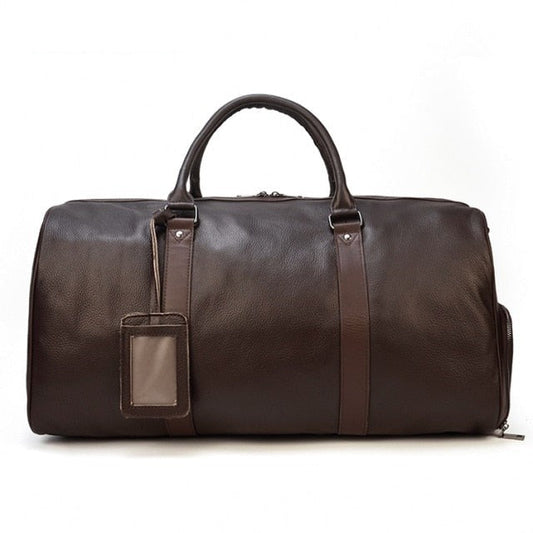 Boston Leather Travel Bag