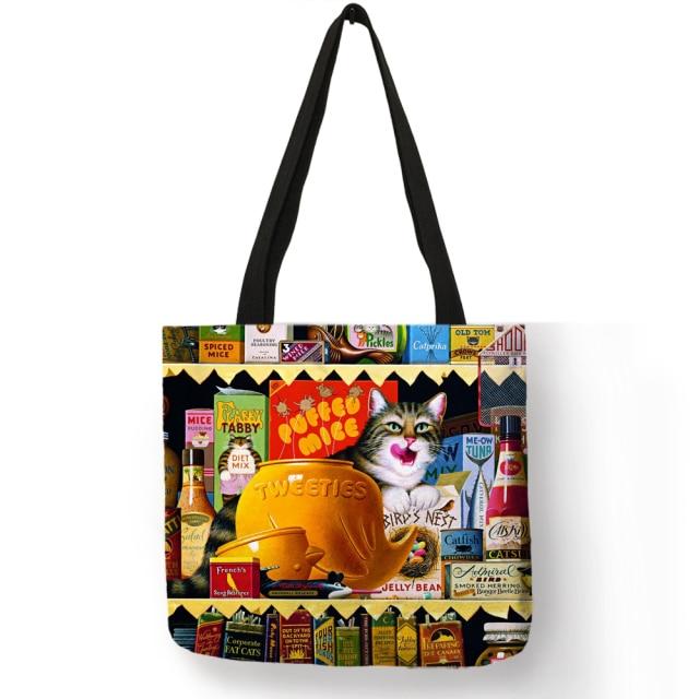 cat tote bag, the tote bags