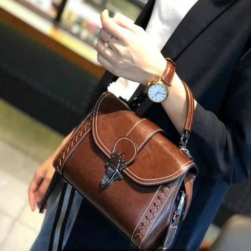 brown leather handbag for women on sale