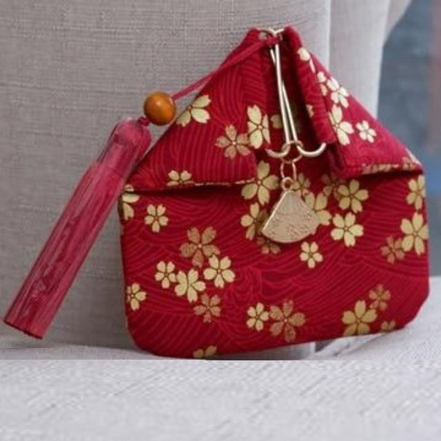 Fabric Coin Purse Pouch, Kimono Traditional Bag