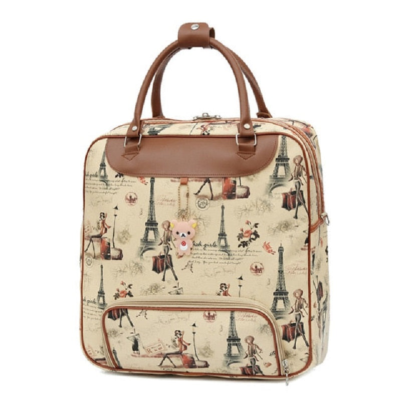 cute weekender bag, overnight travel tote bag