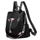 black embroidered backpack for women on sale
