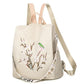 pink embroidered backpack for women on sale