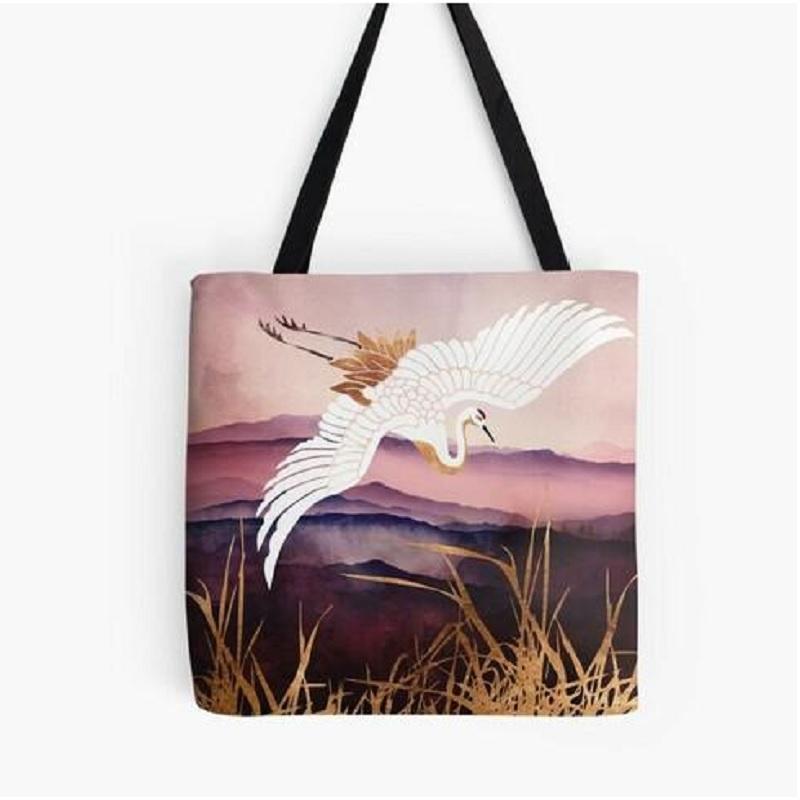 japanese art tote bag, japanese art shopping bag