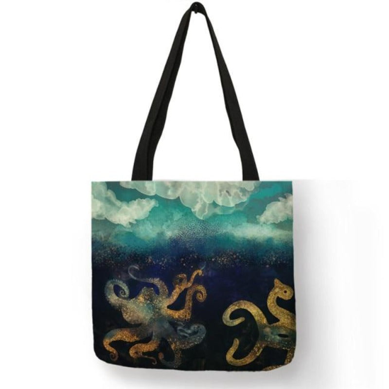Eco-Friendly Japanese-Art Designer Tote Bag for Women on Sale 1