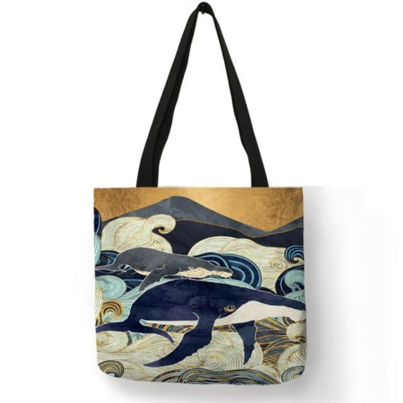 Eco-Friendly Japanese-Art Designer Tote Bag for Women on Sale 6