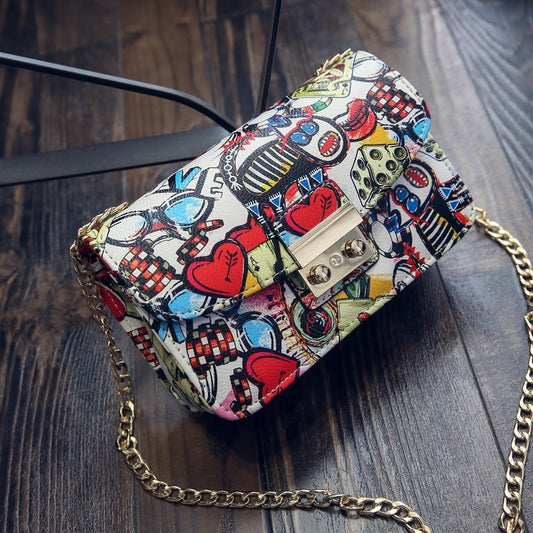 Graffiti Real Tote Leather Bag  Graffiti Genuine Leather Bag - New Hand  Bags Leather - Aliexpress