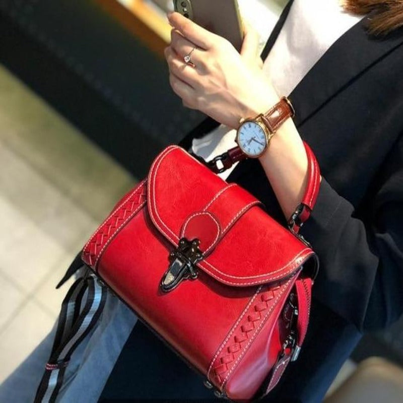 red leather handbag for women on sale