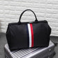 striped weekender bag, duffelbag, travel bag, overnight bag