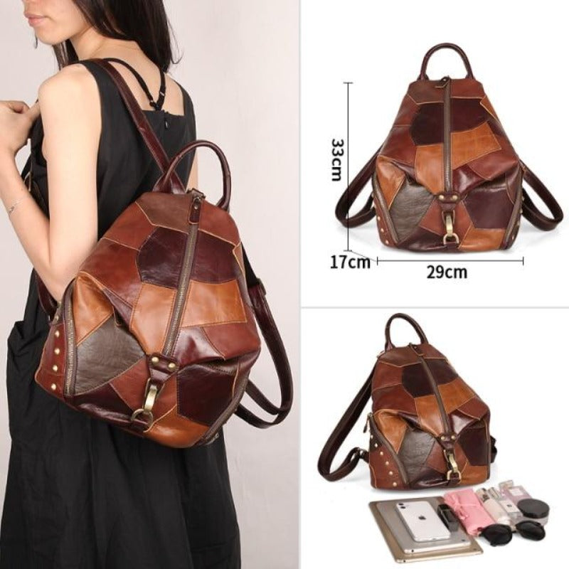 Vintage Leather Backpack For Women On Sale