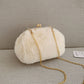 White Faux Fur Purse With Chain Strap On Sale