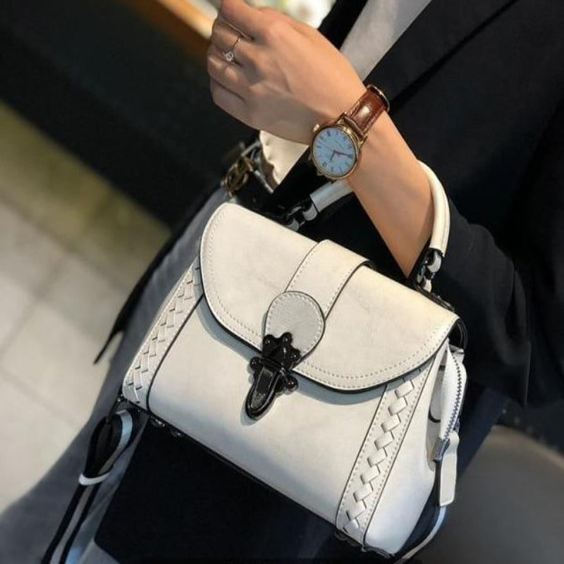 white leather handbag for women on sale