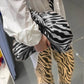  black stripes zebra clutch bag with model