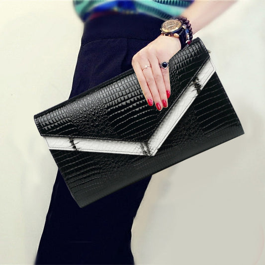 White Small Double Flap Clutch Bag
