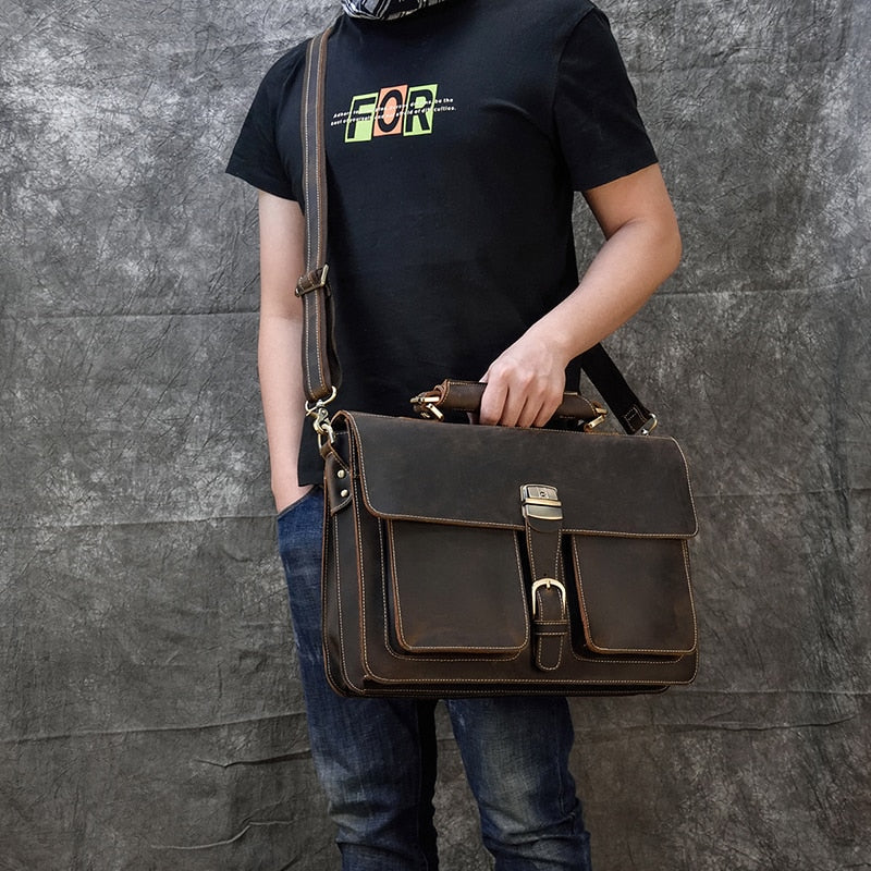leather briefcase for men